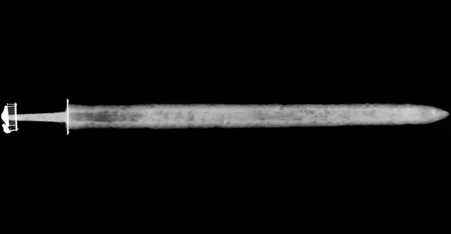 An X-ray was taken of the ancient sword (Dana Goodburn-Brown)