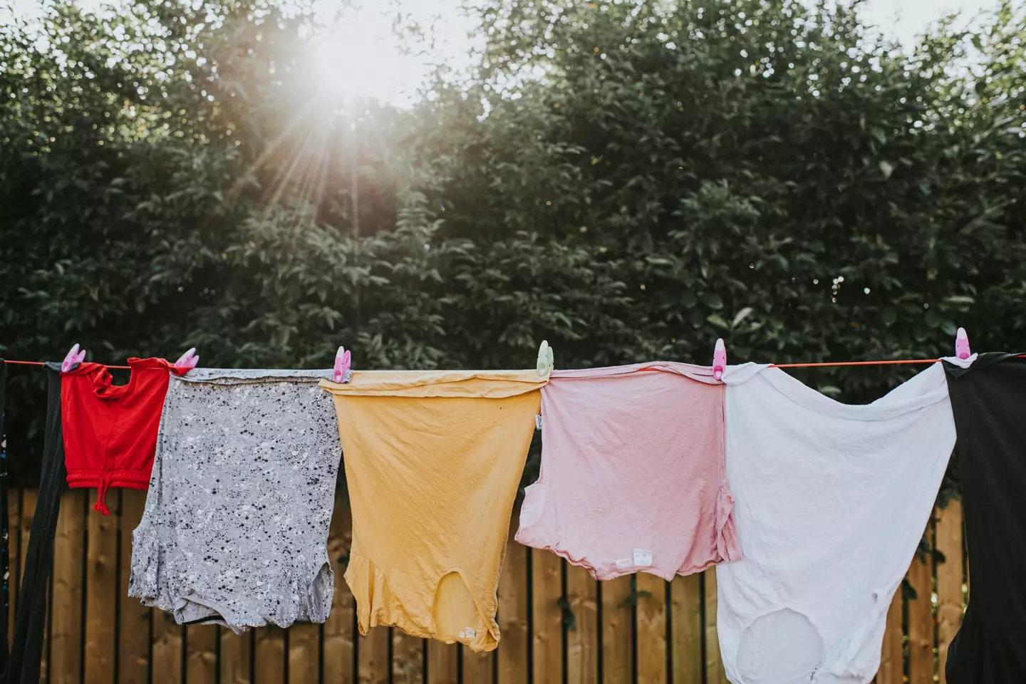Hanging your clothes on a washing line outline is a great alternative, although not ideal all of the time (Getty Stock)