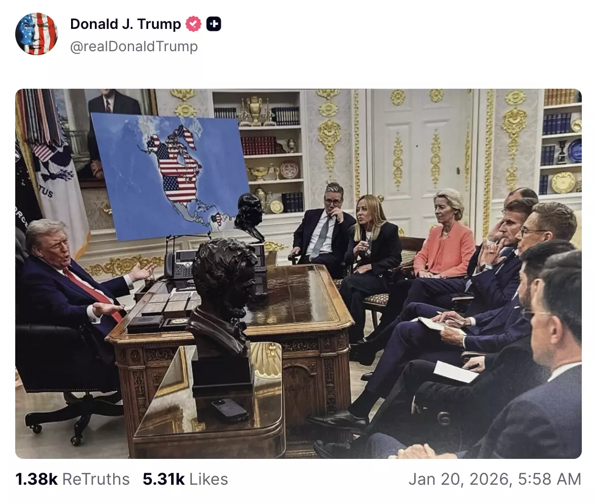 Trump shared a disturbing image on his social media platform (Truth Social/@realDonaldTrump)