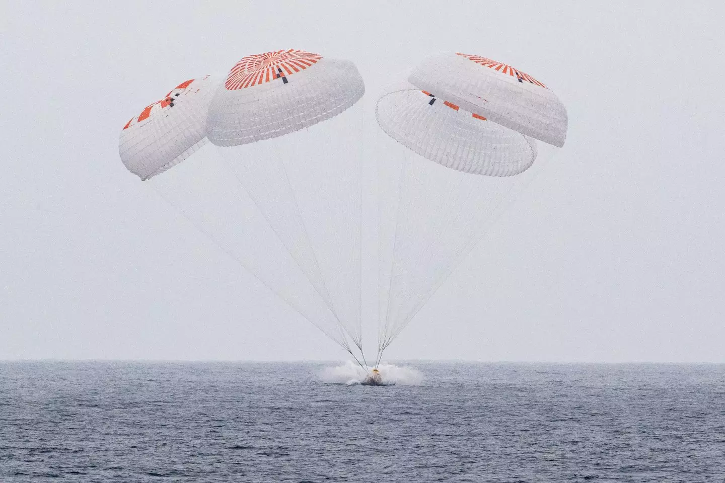 The crew splashed down just off the coast of southern California (Keegan Barber/NASA via Getty Images)