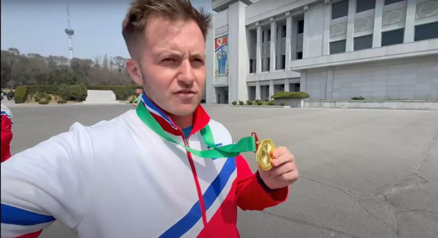 Jaggard referred to North Korea as the 'strangest' country in the world (YouTube Harry Jaggard)