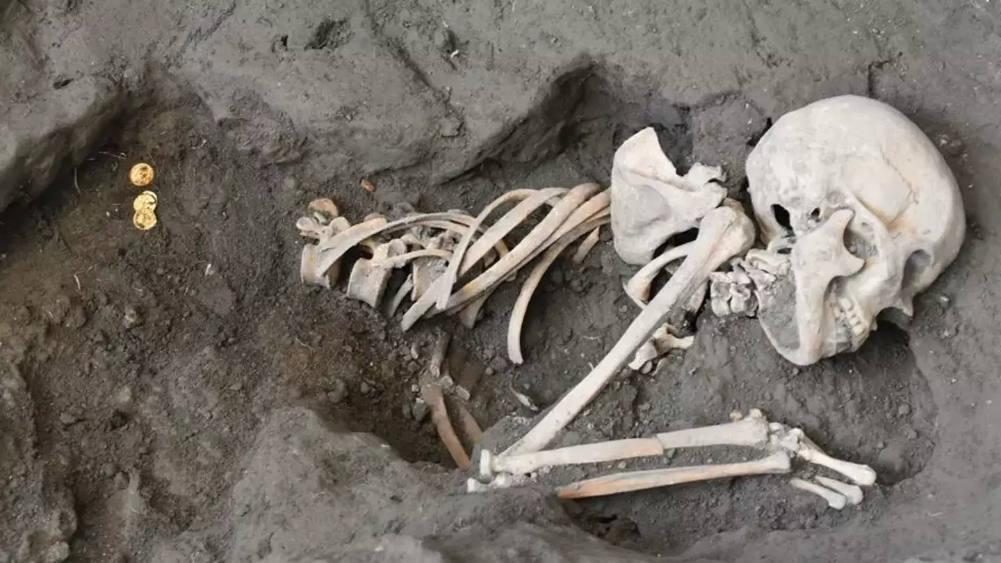 Skeletons were found barricaded in a room within the bathhouse (Archaeological Park of Pompeii/Sophie Hay)