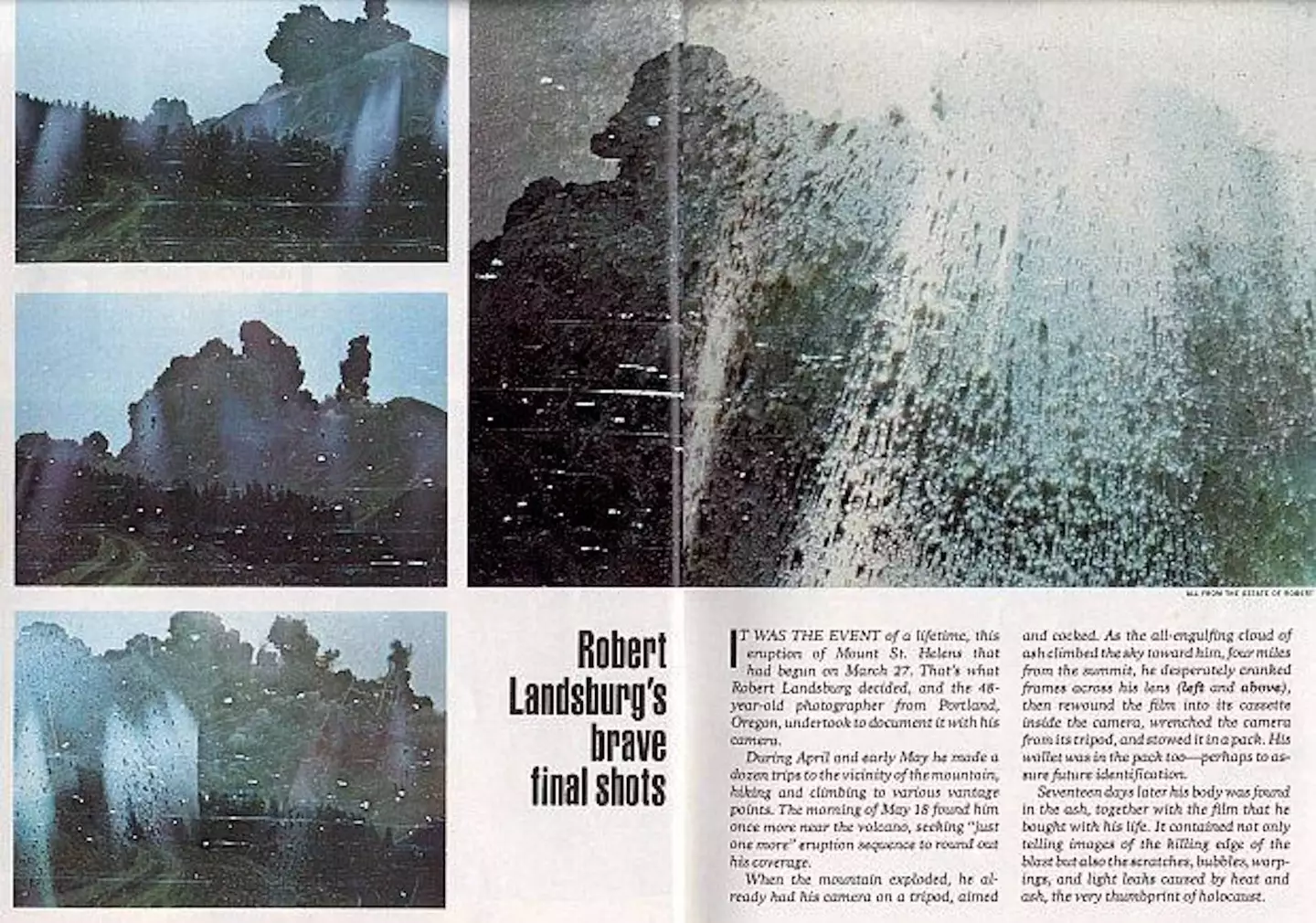 Landsburg's sacrifice saved his pictures for the history books (National Geographic)