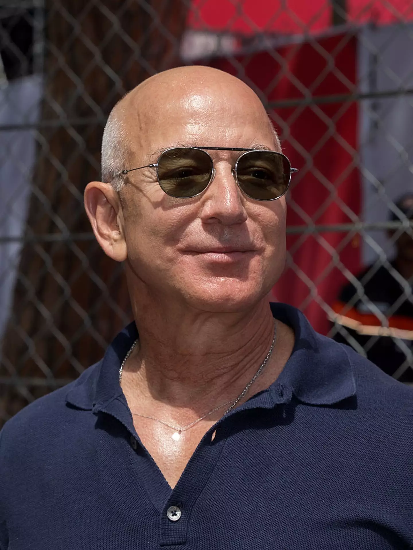 Bezos orders his furniture by crane. (Arnold Jerocki/Contributor/Getty)