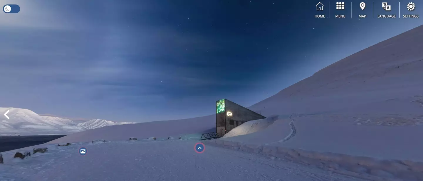 Curious tourists can take a tour of the vault (Svalbard Global Seed Vault)
