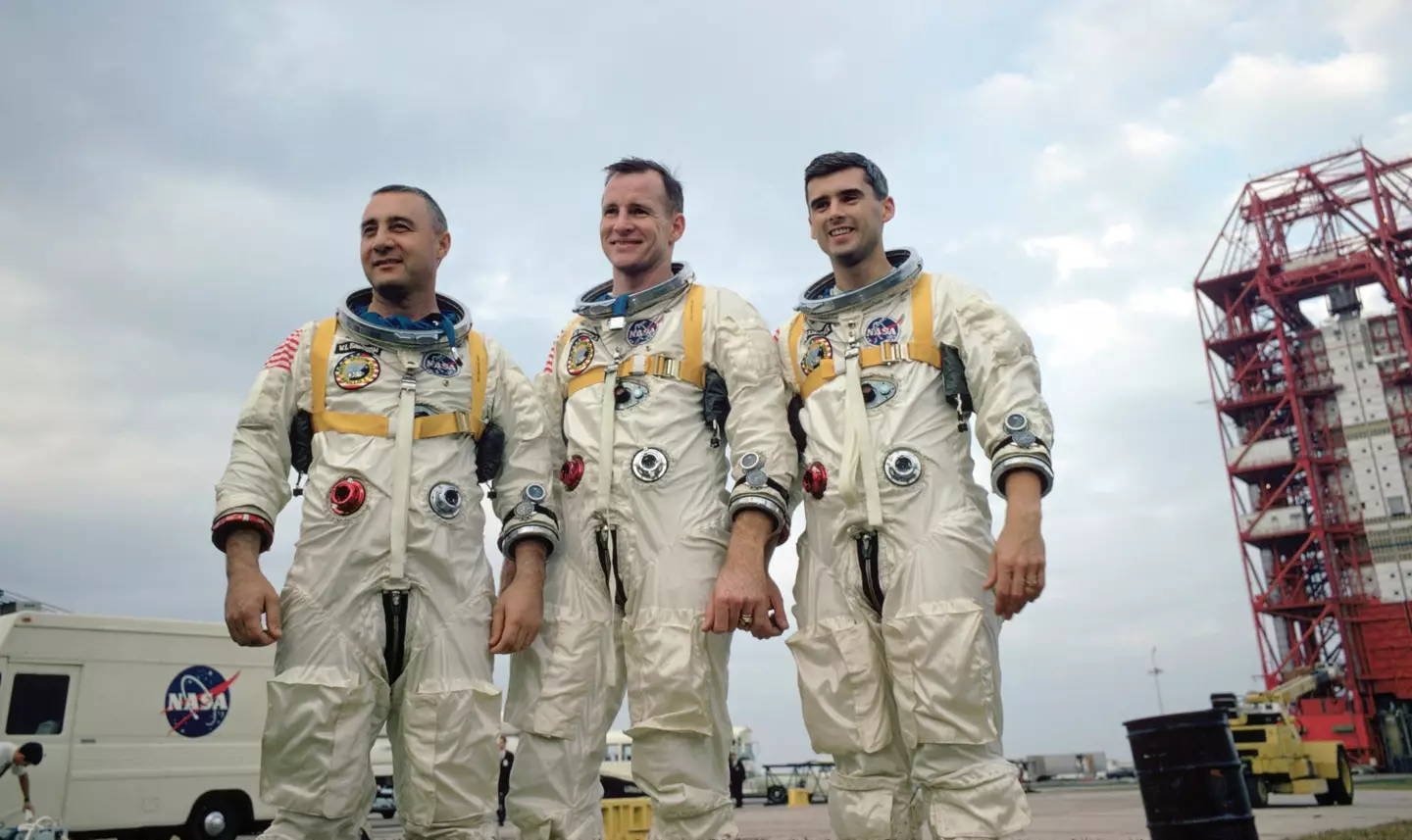 A patch commemorated the crew from Apollo 1 who all tragically died (Encyclopaedia Britannica/Contributor/UIG via Getty Images)