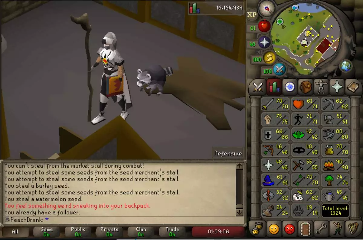 Not to be confused with the in-game skill of 'thieving' (Jagex)