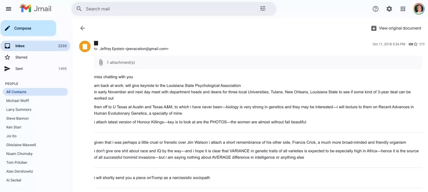 Epstein's emails are now in a much more accessible form (Jmail)