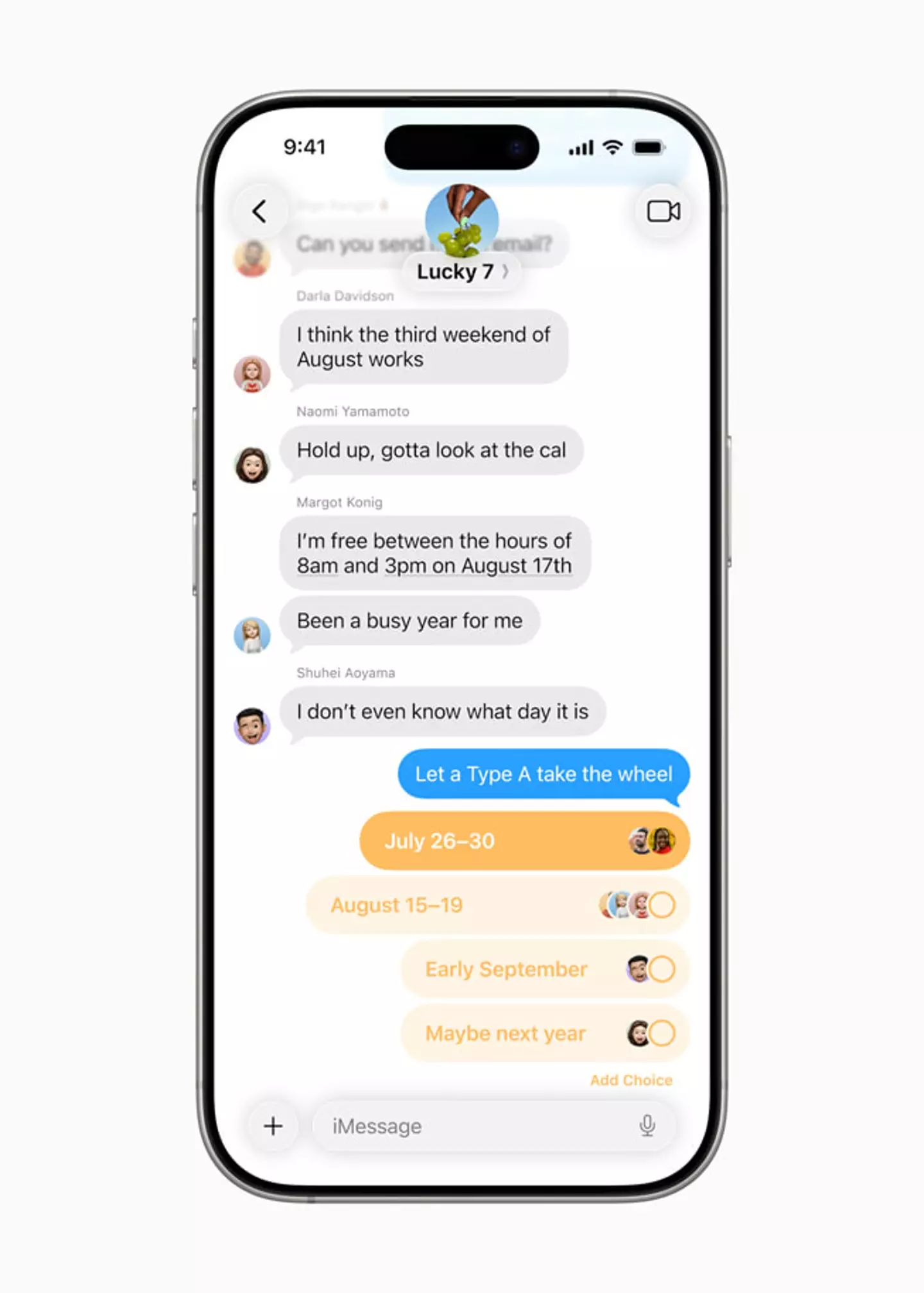 You can now create polls within Messages, helping you weigh up important decisions with a group of friends or family (Apple)