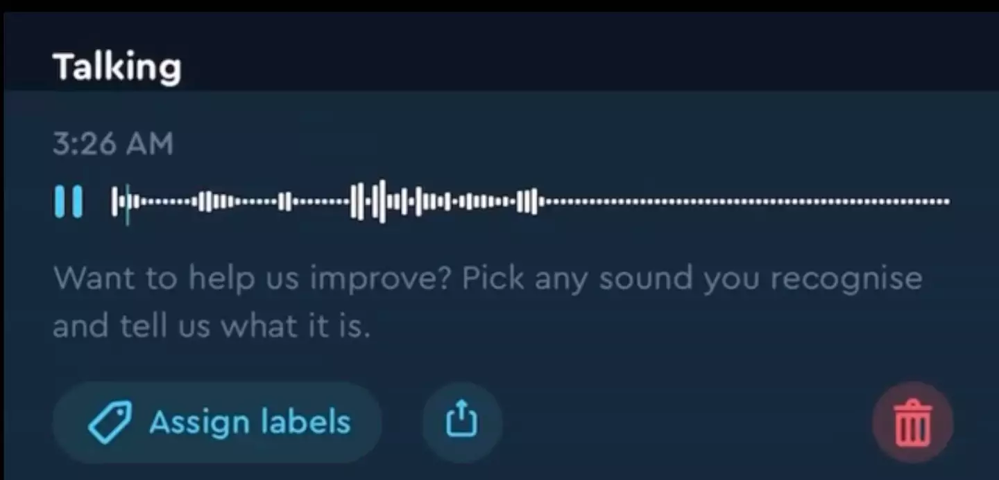 The woman's sleep app recorded the unknown man (Reddit)