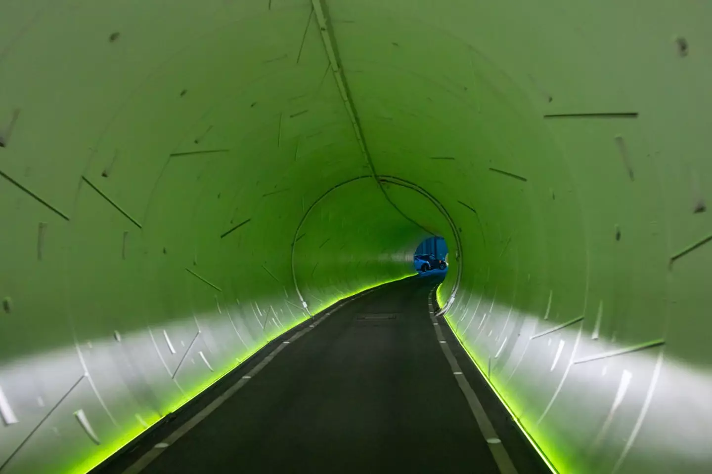 The Boring Company's Las Vegas tunnel allows users to travel across the city without interruption (AaronP/Bauer-Griffin/GC Images)
