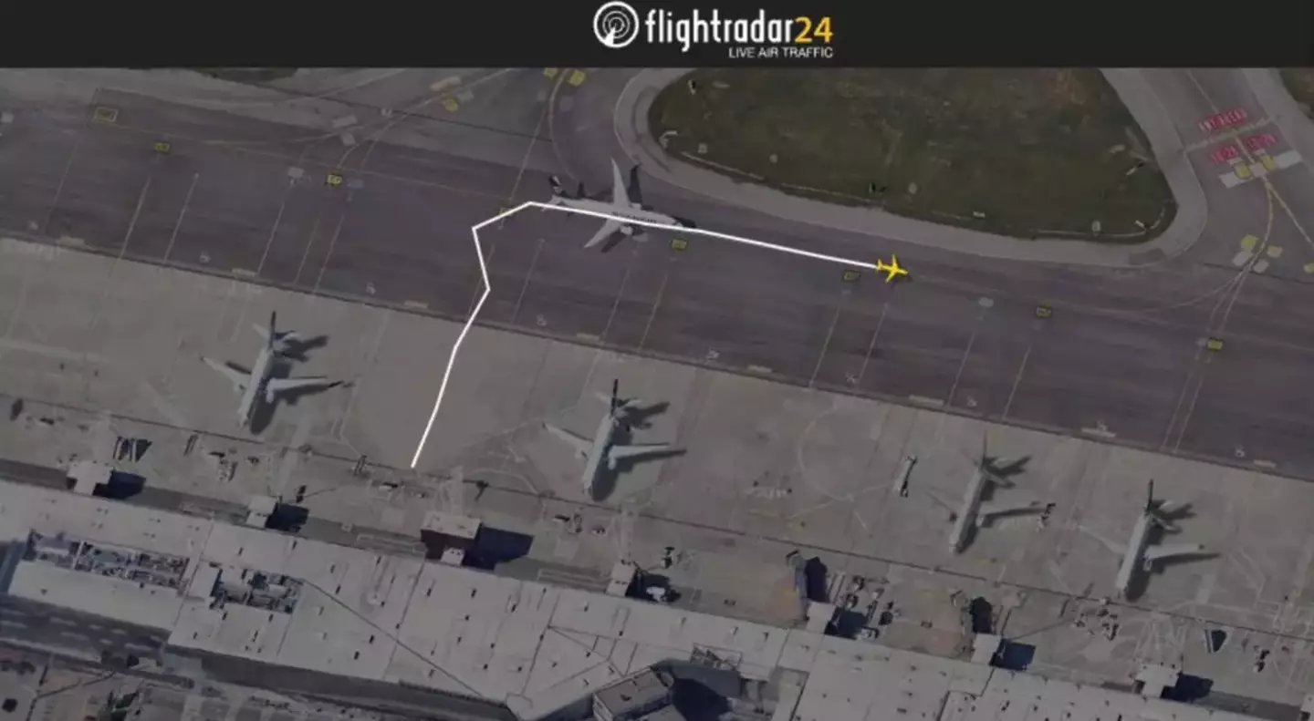 The tragic incident reportedly happened as the plane was being prepared for takeoff (Flightradar24)