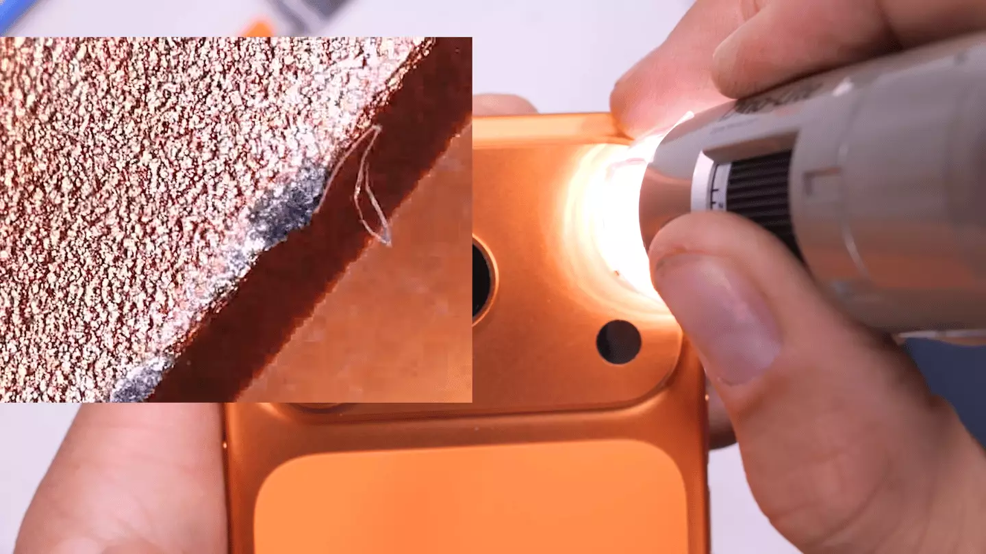 The corners of the iPhone 17 Pro's camera bump can become scratched, worrying many owners (YouTube/JerryRigEverything)