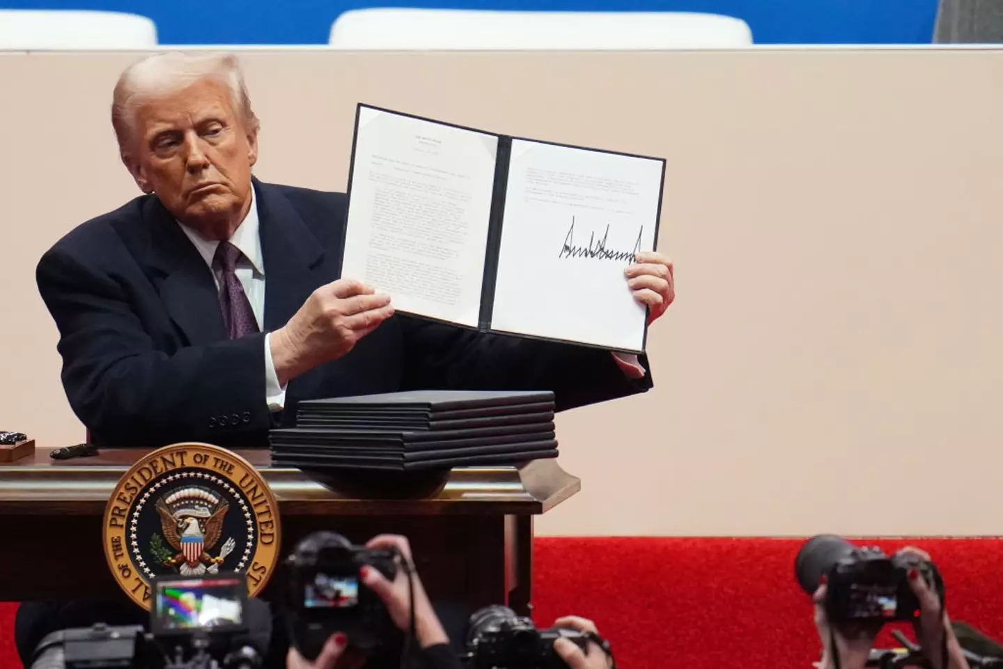 President Trump has been busy signing executive orders since his January 20 inauguration (Christopher Furlong / Staff / Getty)