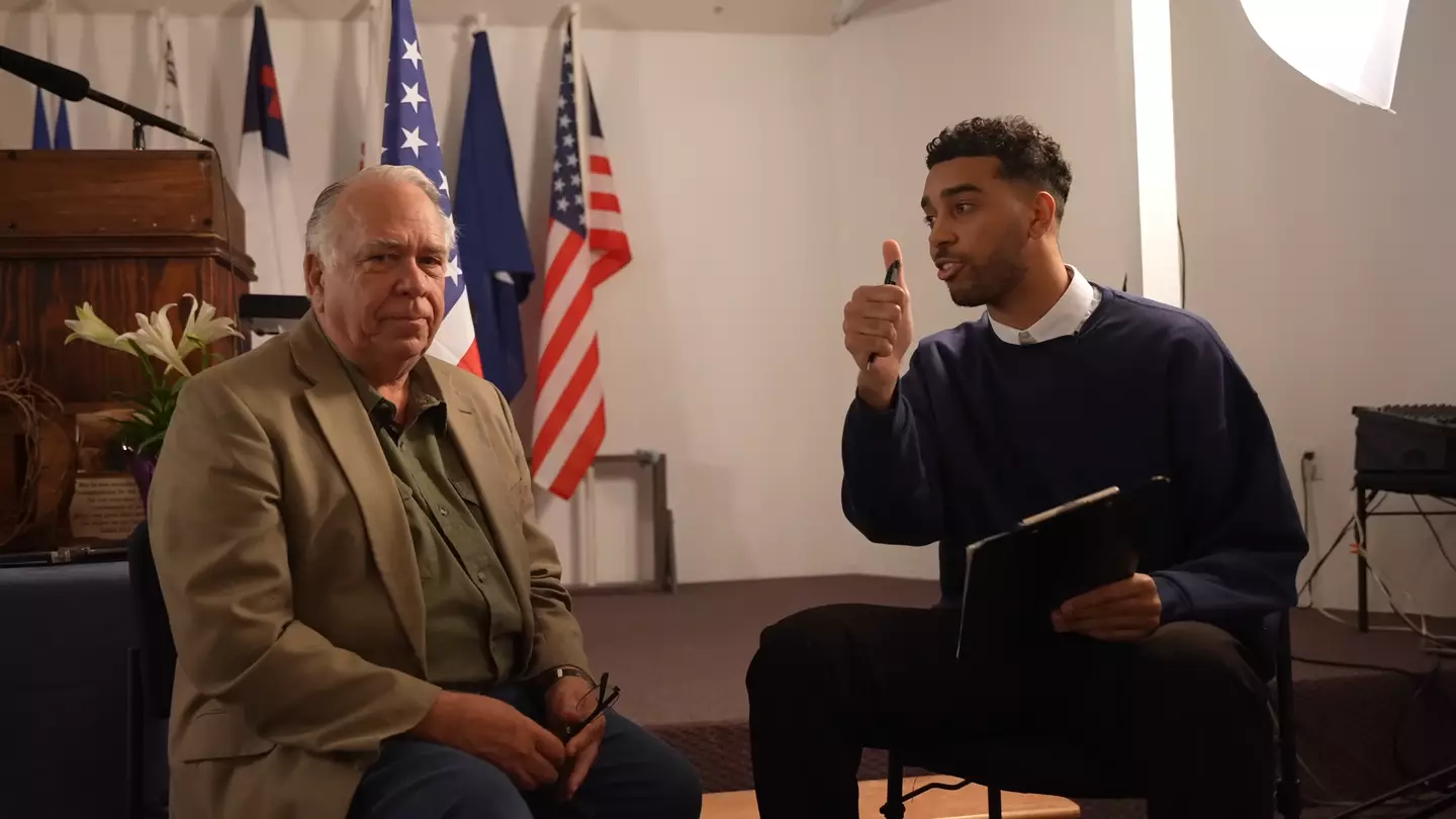 Niko Omilana thoroughly pranked Thomas Robb throughout the course of his interview (YouTube/Niko Omilana)