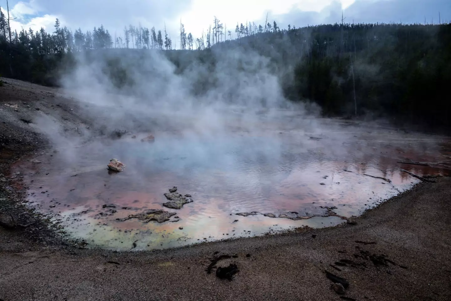 Colin Scott's body dissolved in the acidic waters of the hot spring (Nano Calvo/VWPics/Universal Images Group via Getty Images)