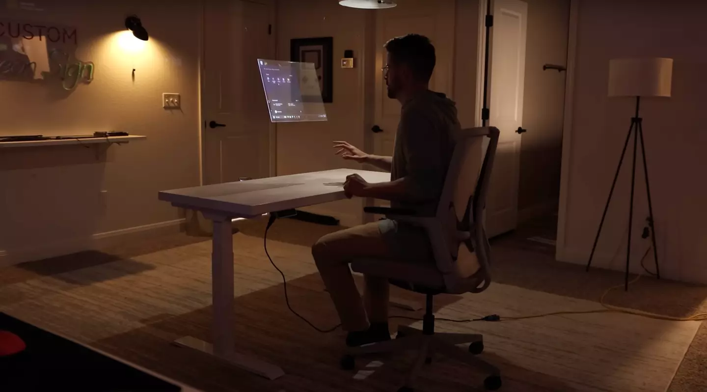 Nick Zetta embedded the computer into the desk to make the cleanest setup ever (YouTube/@BasicallyHomeless)