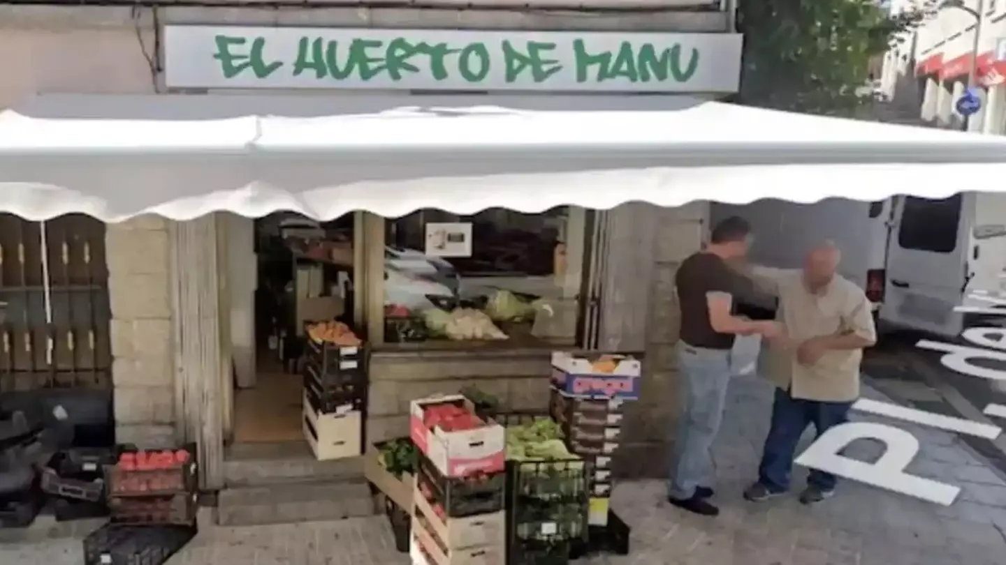 Gioacchino Gammino was spotted on Google Maps standing outside his shop near Madrid, Spain (Google Maps)
