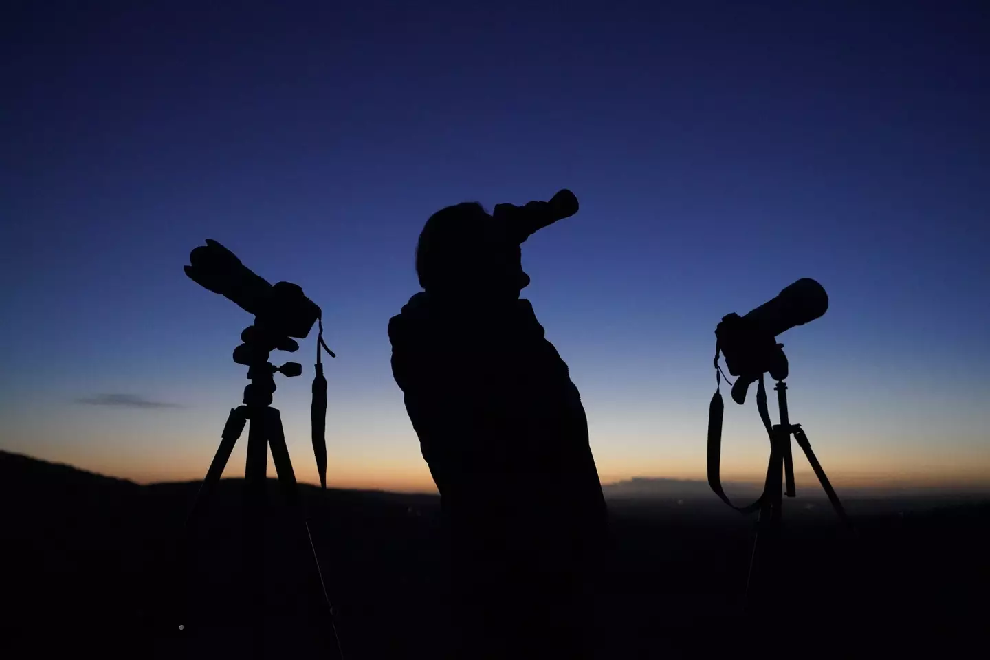 People have been known to scour the skies for UFOs.