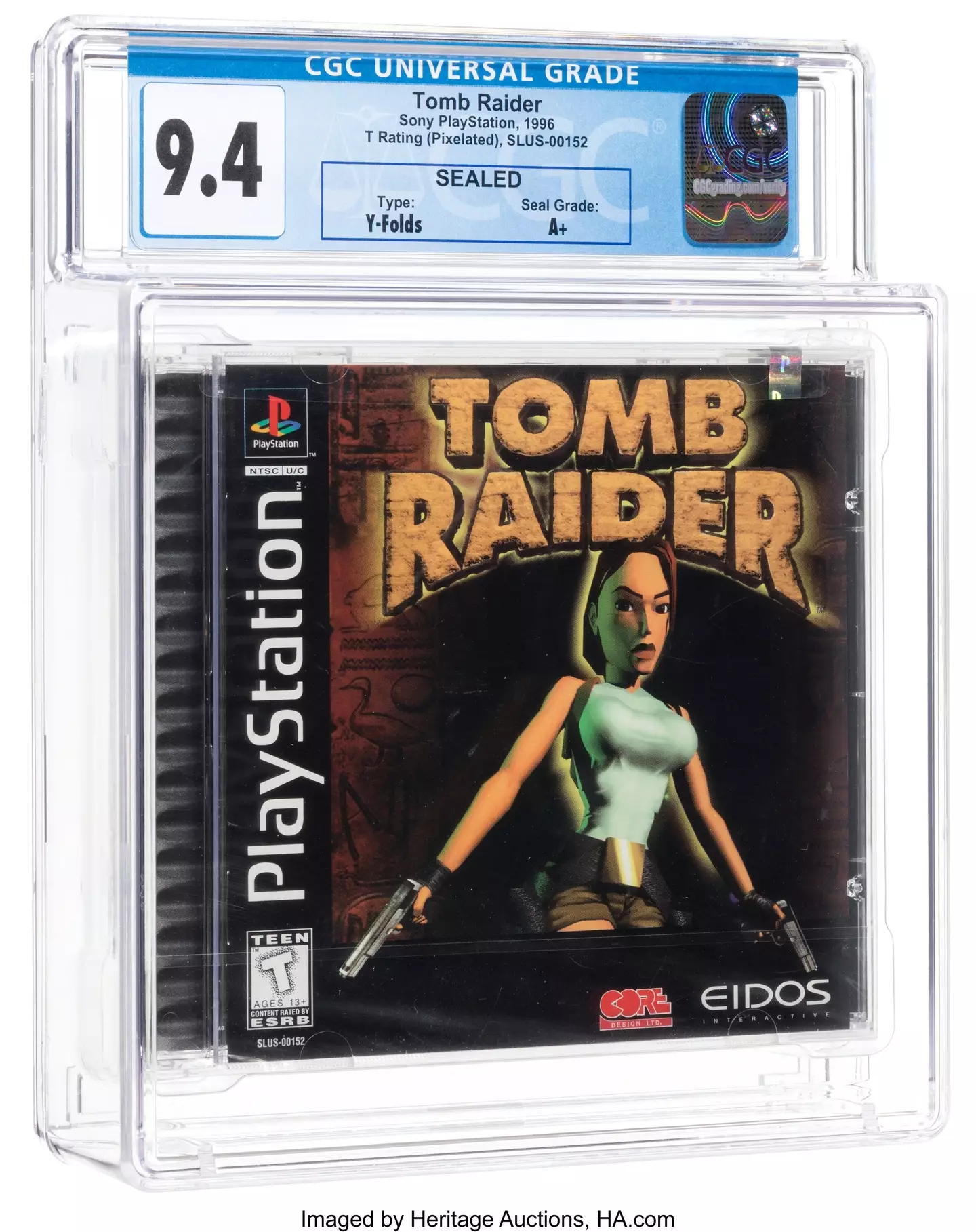 Tomb Raider on PlayStation is currently valued at $900 in an ongoing auction (Heritage Auctions)