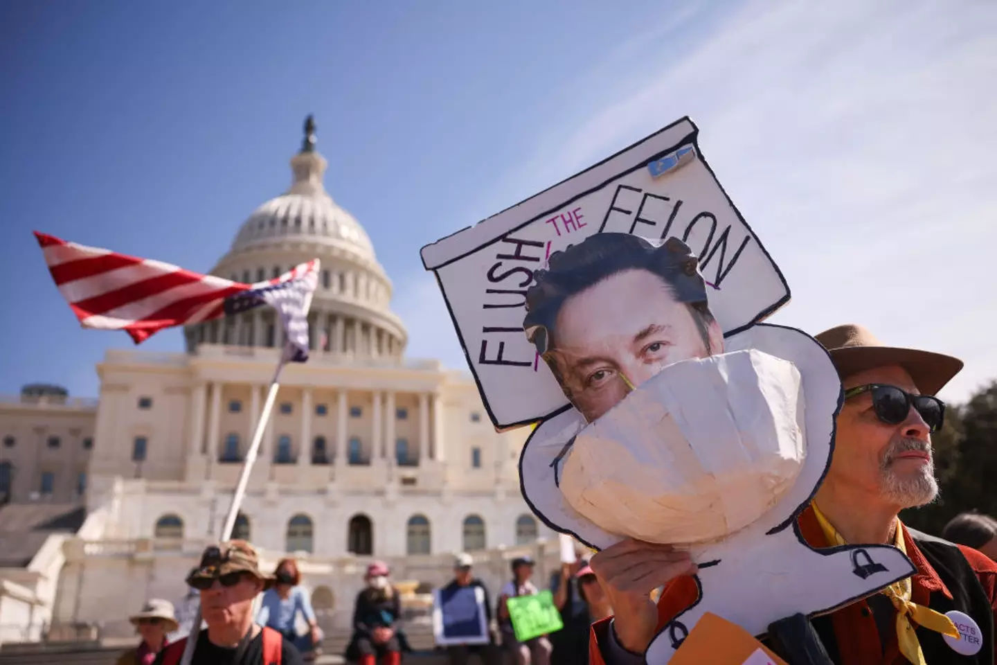 There's a continued backlash to Musk's role in the government (Kayla Bartkowski / Staff / Getty)