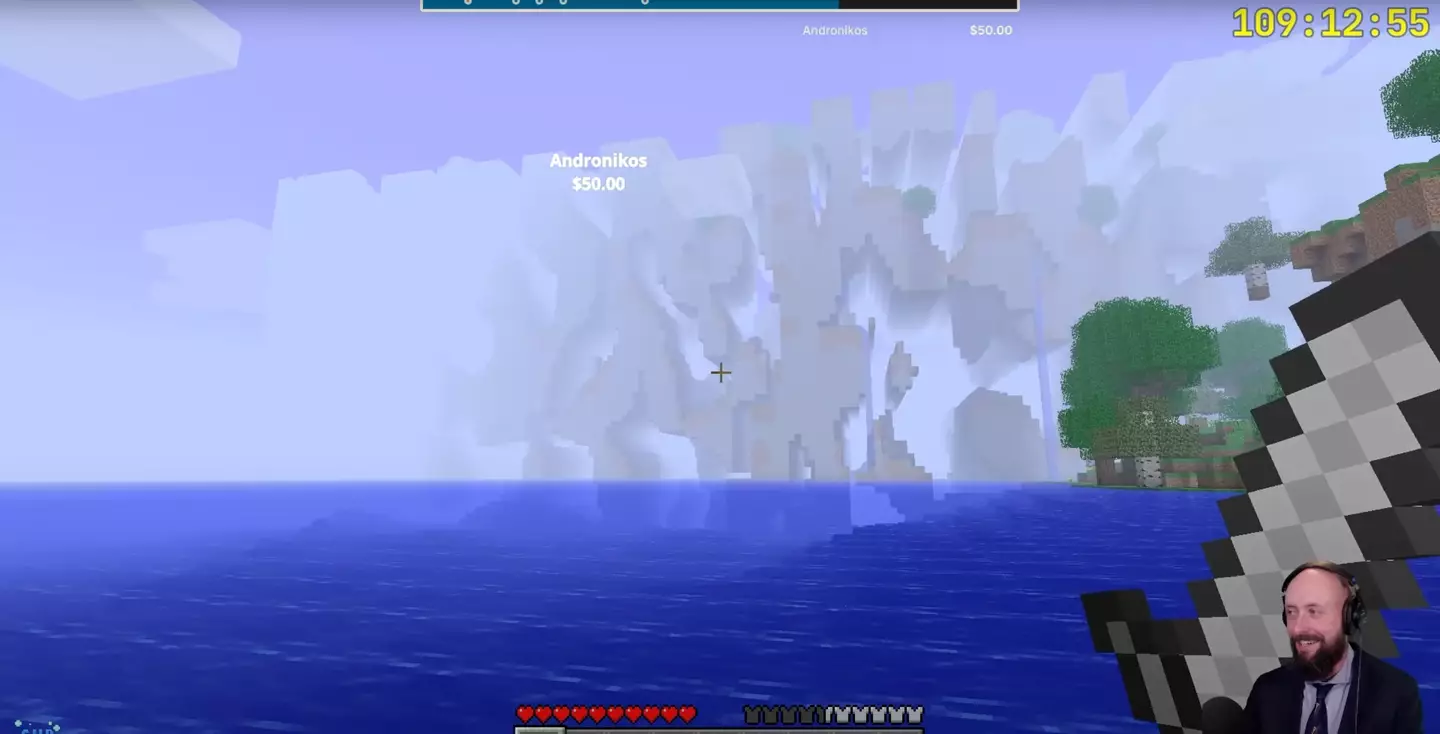 KurtJMac finally reached the Far Lands in Minecraft after a journey lasting 14 years, raising hundreds of thousands of dollars in the process (YouTube/Far Lands or Busy with KurtJMac)