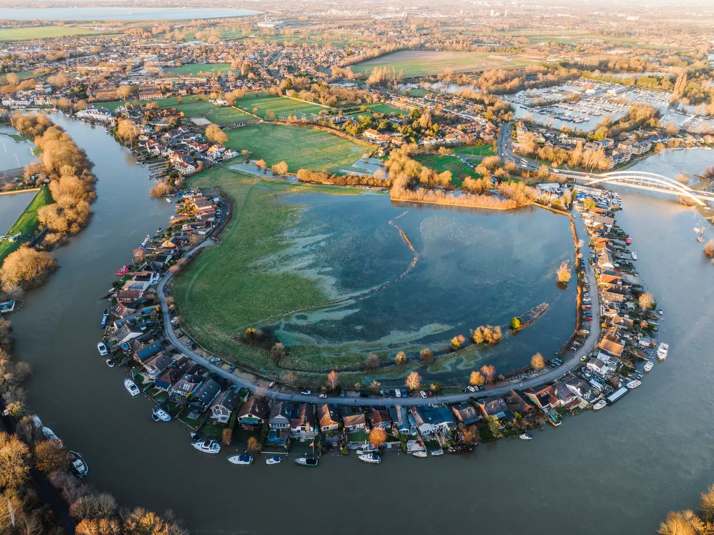 Tidal flooding would reach as far as Peckham in the south of London and Barking in the north. (Karl Hendon/Getty)