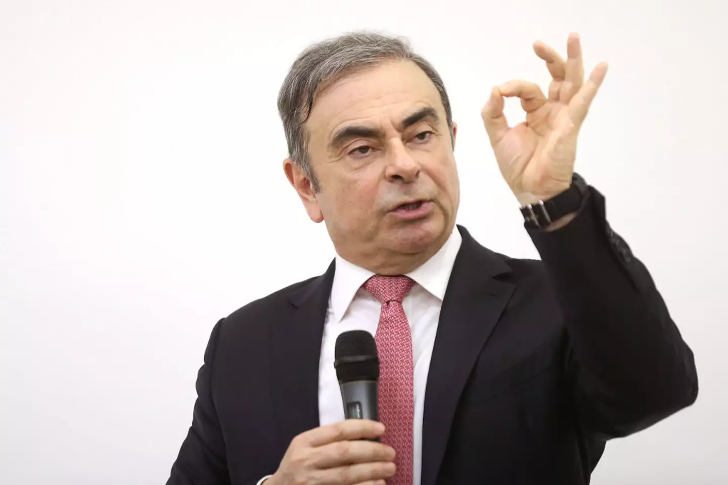 Ghosn carried out a press conference as soon as he landed, revealing to the world that he'd managed to escape (Hasan Shaaban/Bloomberg via Getty Images)