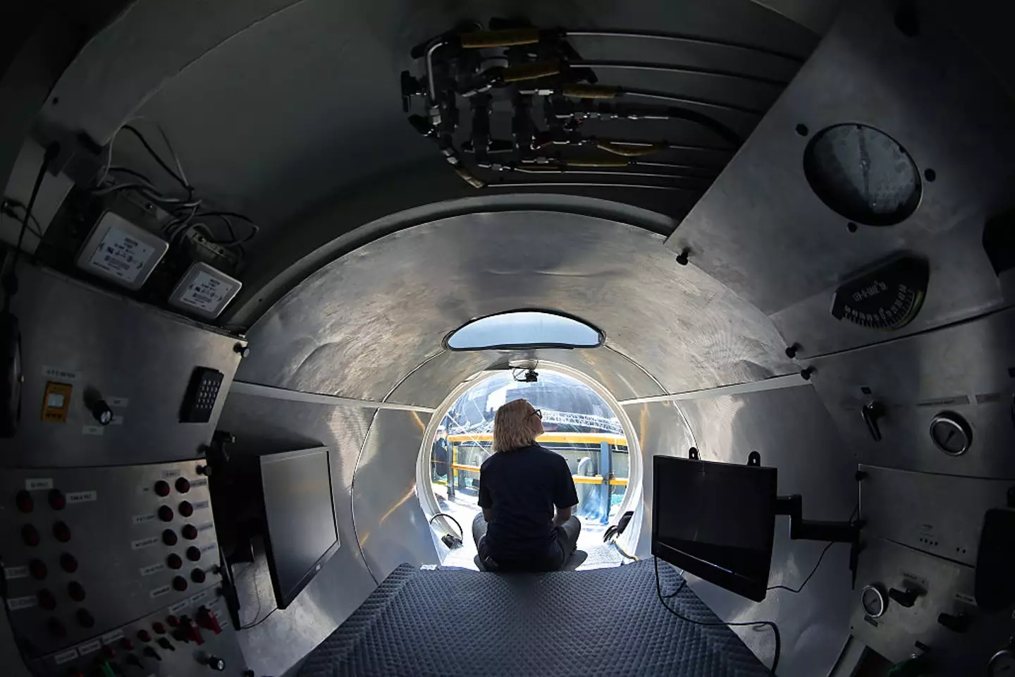 The Titan submersible lost contact one hour and 45 minutes into its dive (David L. Ryan/The Boston Globe via Getty)