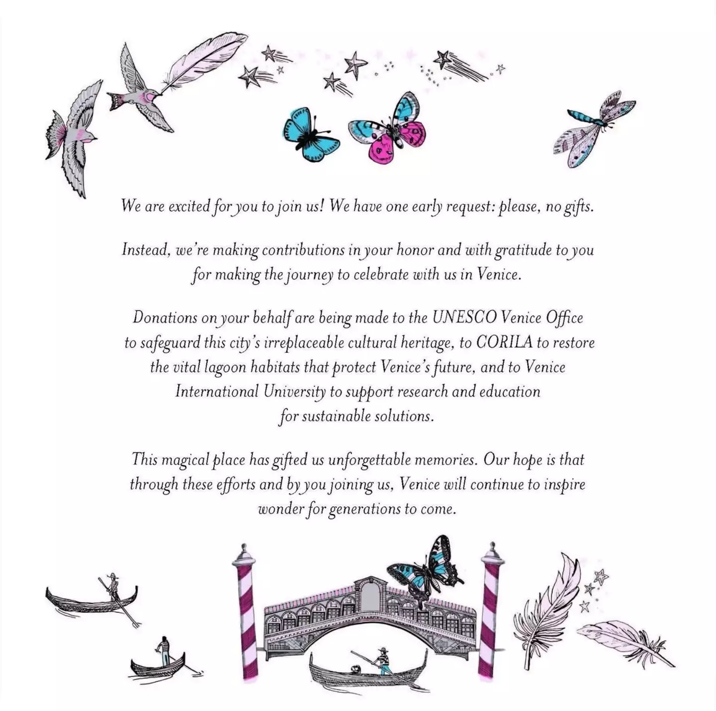 The invite has caused a stir on social media (Obtained by ABC News)