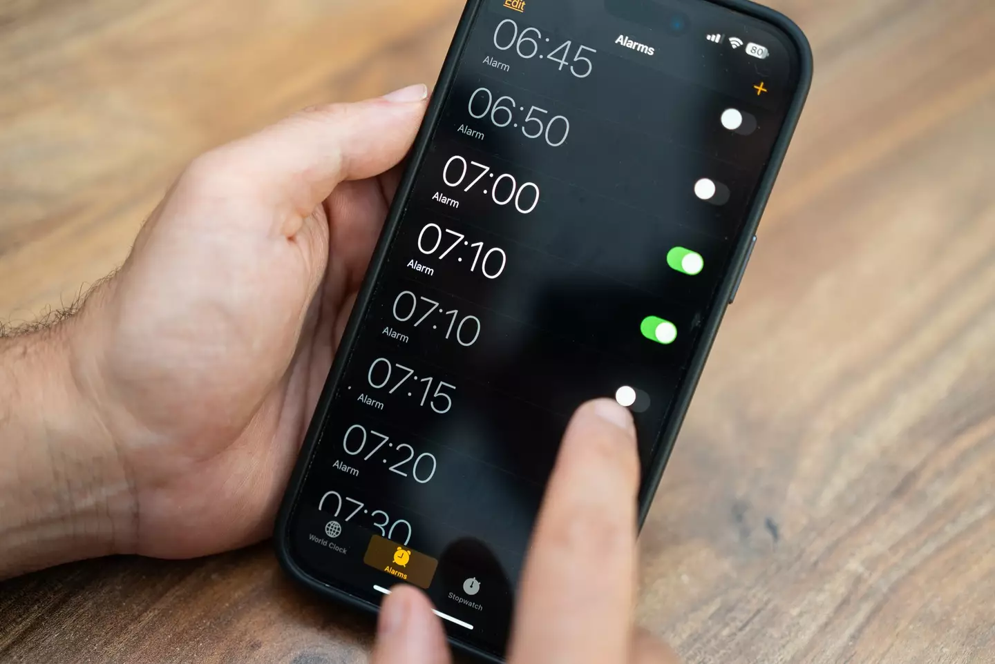iPhone users are frustrated with the phone's 'silent alarm' (Olga Demina/Getty)
