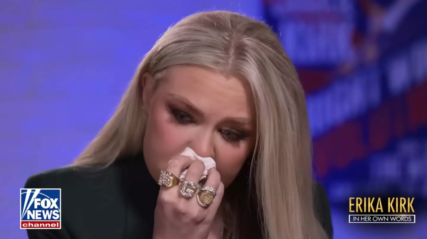 An emotional Kirk has opened up about her husband's death (YouTube / Fox News)