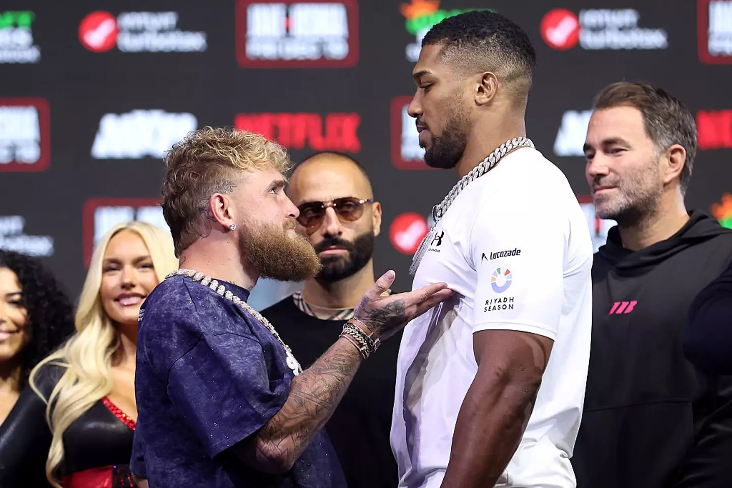 Jake Paul is set to take on Anthony Joshua in a fight that could be disastrous for the former YouTuber (Megan Briggs/Getty Images for Netflix)