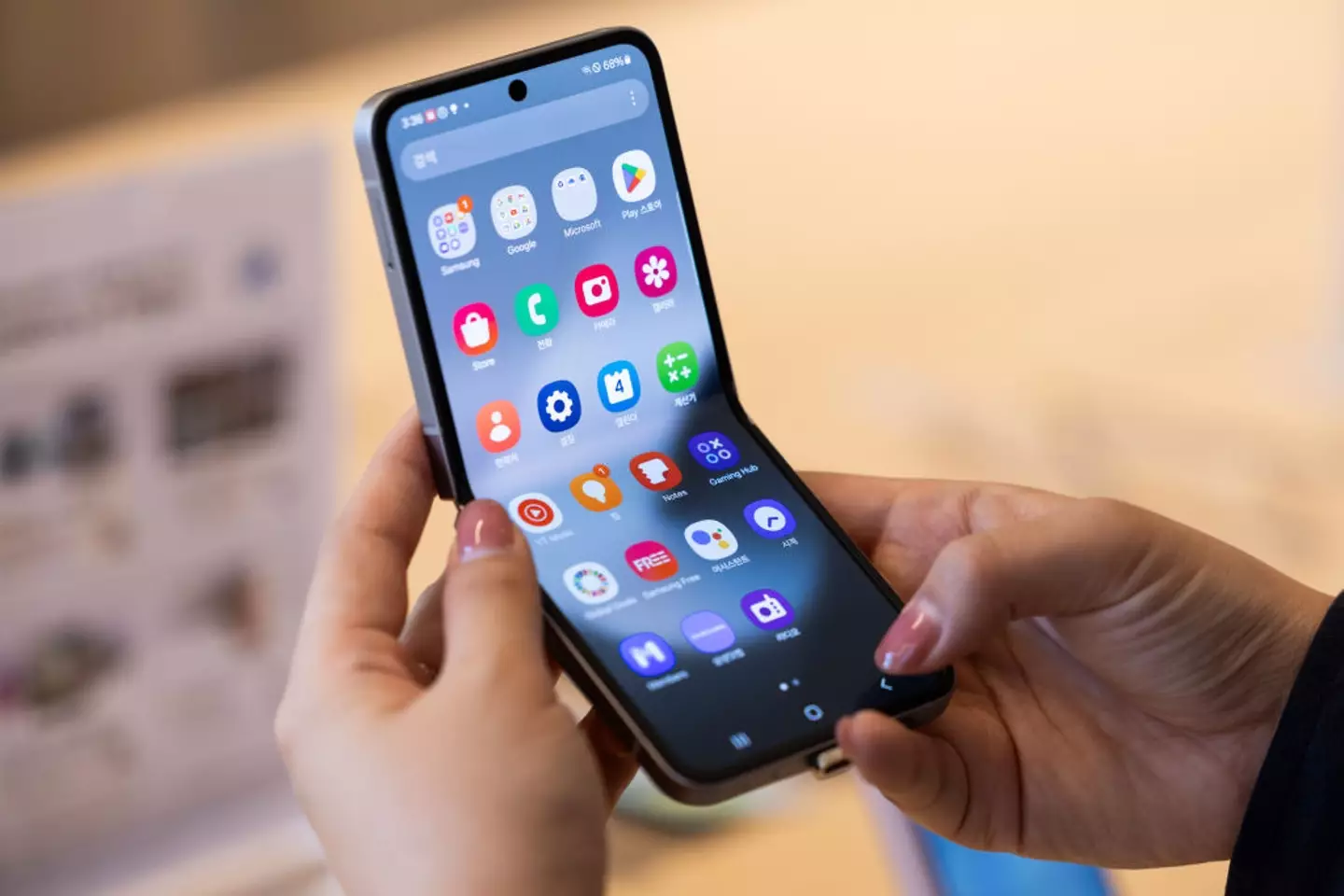 Apple might be set to borrow some inspiration from Samsung with alleged plans to create a new foldable iPhone (SeongJoon Cho/Bloomberg via Getty Images)