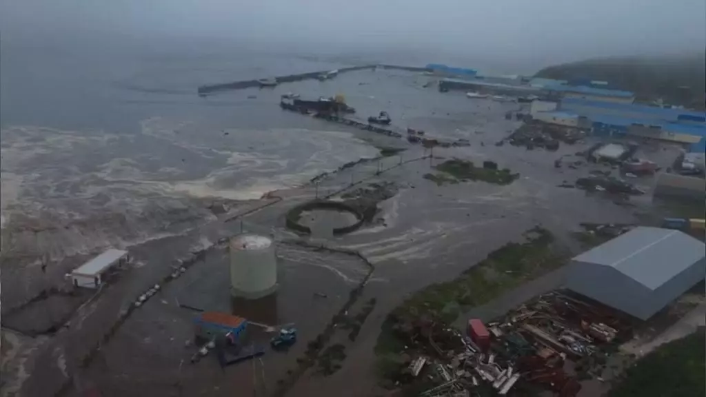 Scientists have linked the eruption to a recent 8.8-magnitude earthquake in Russia (Kamchatka of Geophysical Survey/Anadolu via Getty Images)