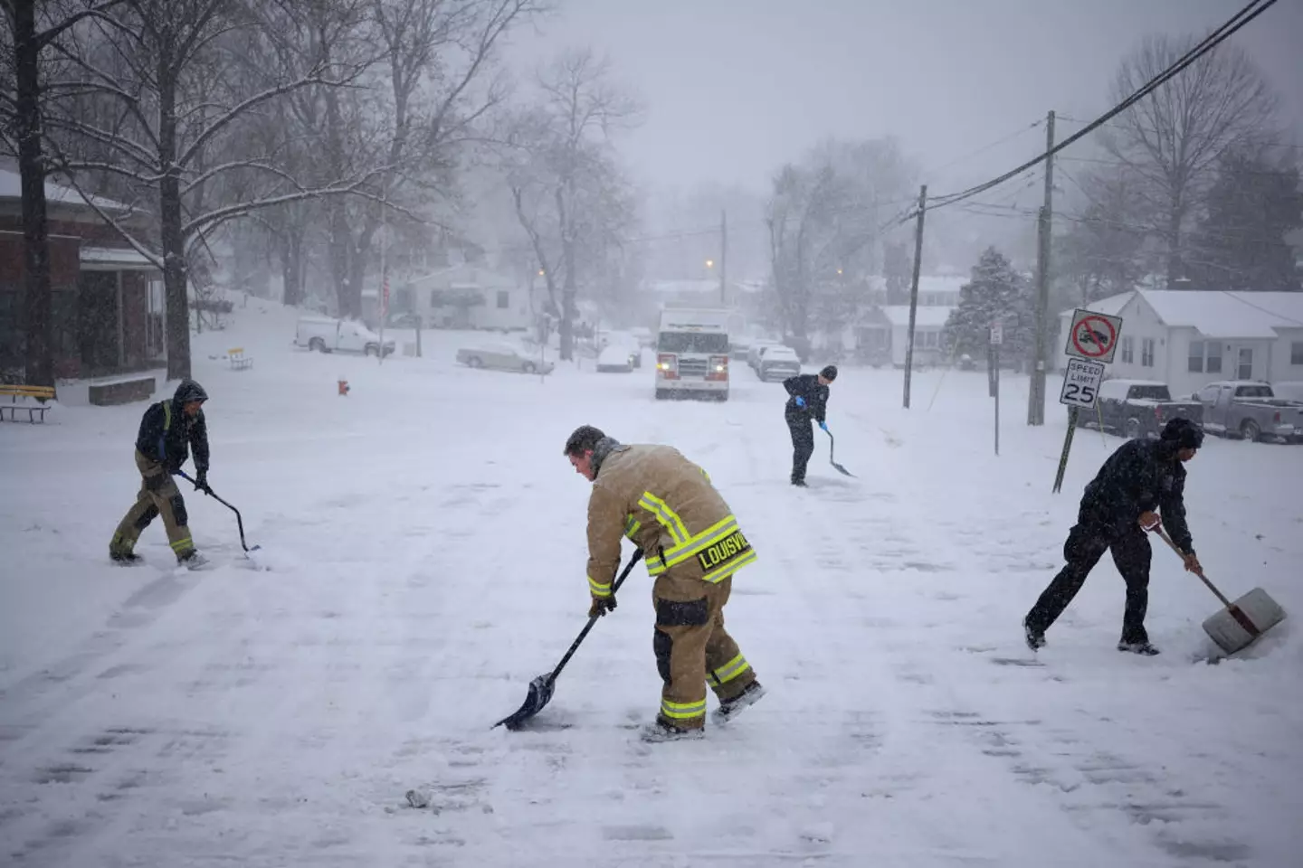 Americans have been told to brace for extremely cold weather and potential heavy snowfall thanks to a new polar vortex (Luke Sharrett/Getty Images)