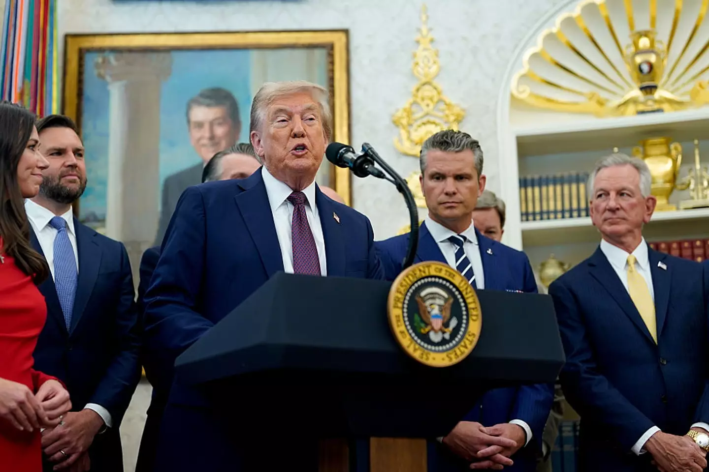 Trump has announced plans to rename the Deparment of Defense to the Department of War (Al Drago/Bloomberg via Getty Images)