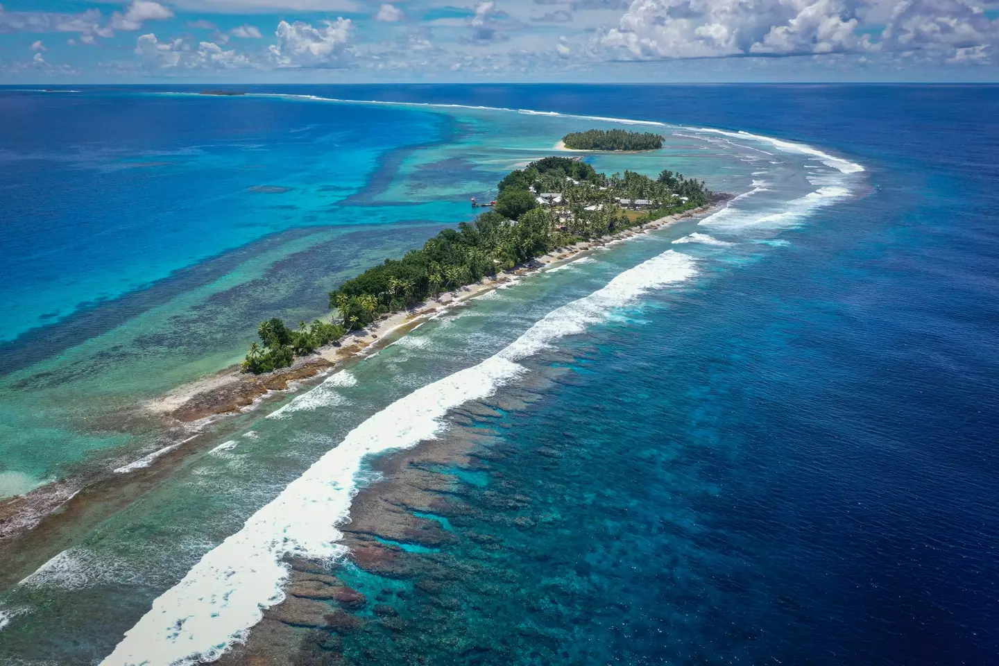 Tuvalu is just 6.5 feet above sea level, meaning that the effects of climate change and the rising tides is almost certain to have devastating results (Brandi Mueller/Getty Images)