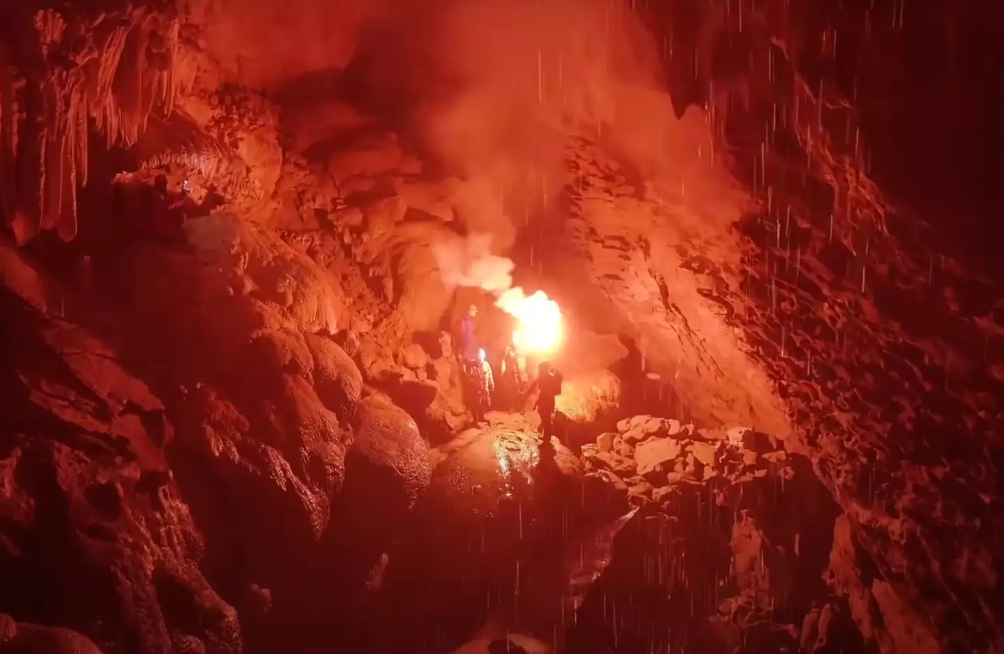 The team spent the week exploring the cave (YouTube/@MrBeast)