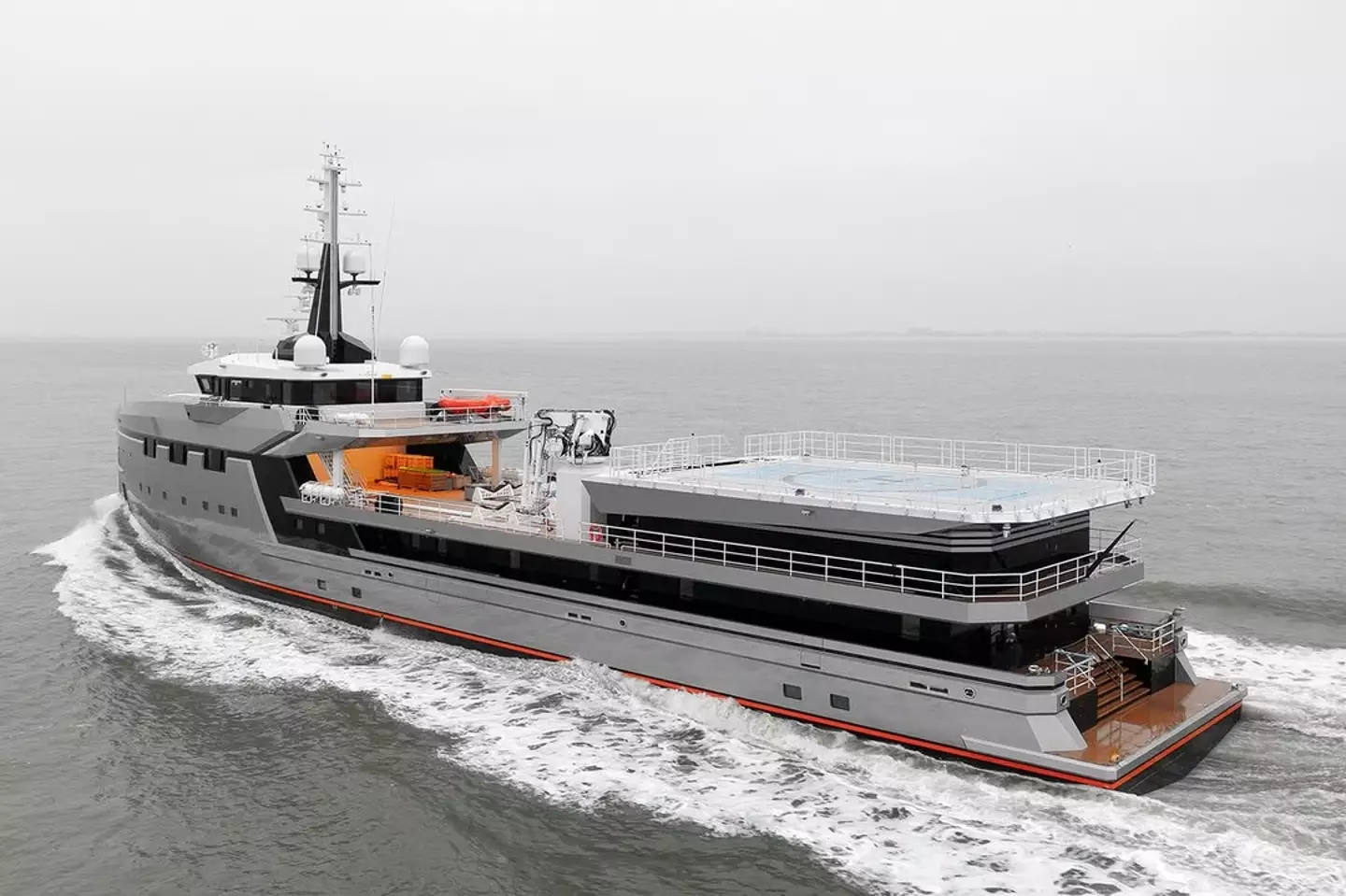 Abeona is one of Bezos' support yachts (Wim Kosten/maritimephoto.com)