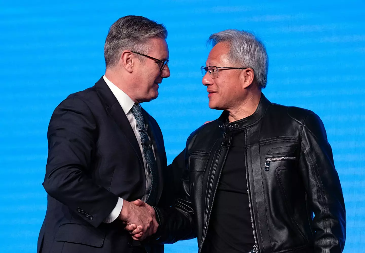 NVIDIA boss Jensen Huang appeared at London Tech Week alongside UK Prime Minister Keir Starmer (Carl Court / Getty Images)