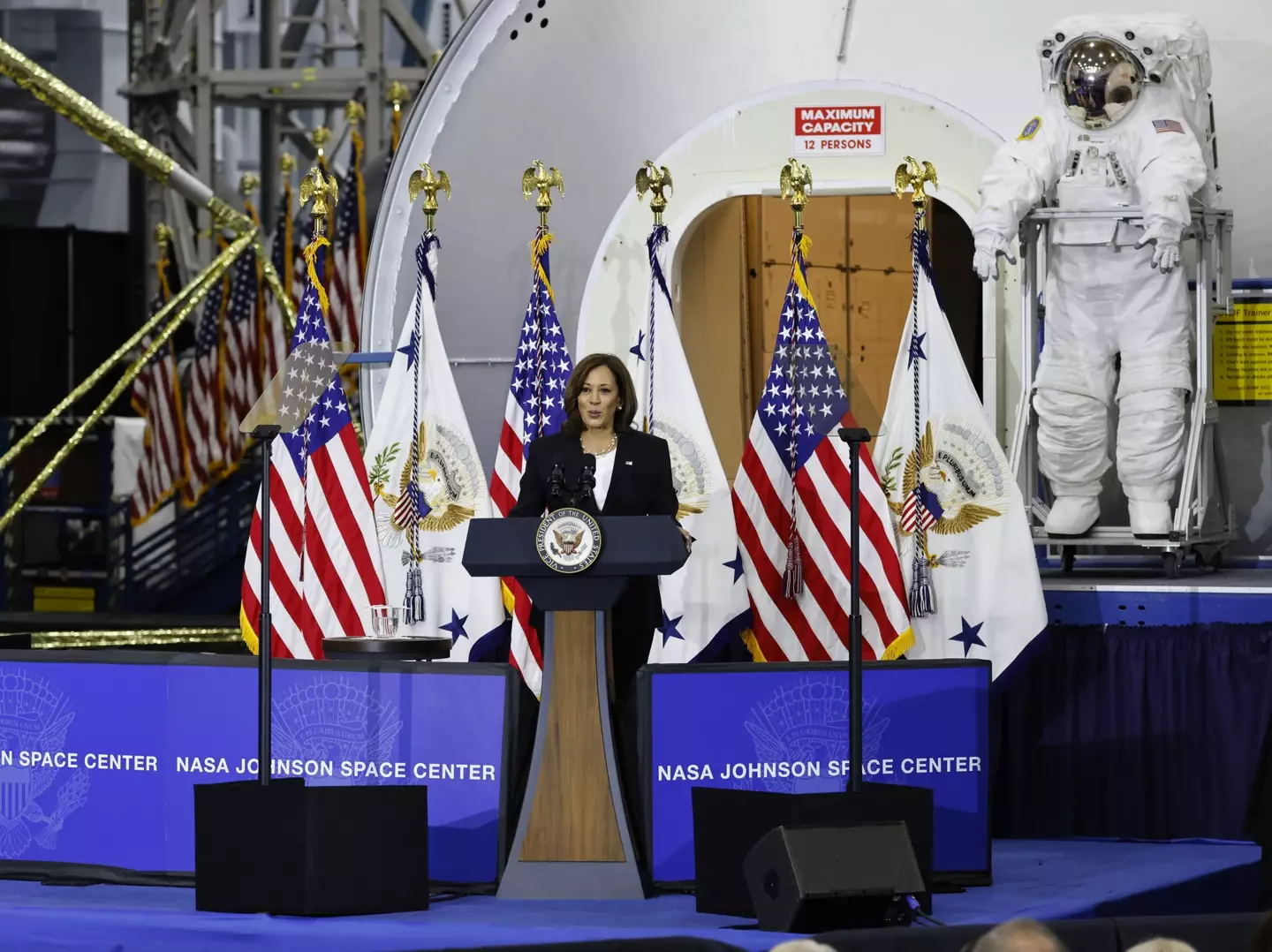 Kamala Harris oversaw the National Space Council during the Biden administration (Bloomberg / Contributor / Getty)
