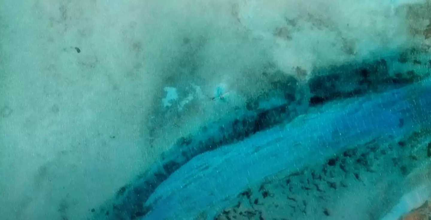 Pablo Escobar's plane remains in the water (Google Earth)