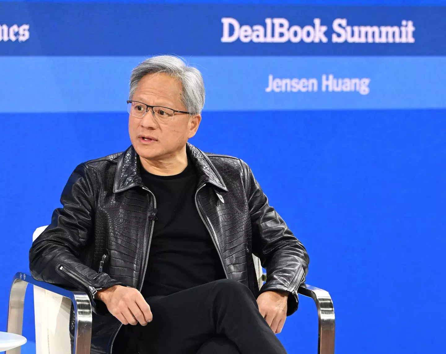 Mark Zuckerberg shared his thoughts with Nvidia CEO Jensen Huang (Slaven Vlasic/Getty Images for The New York Times)
