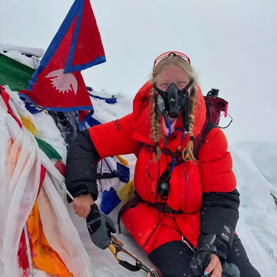 Bianca Adler became the youngest woman in the world to reach Mount Manaslu's 'true summit' last September (Instagram/bianca_adler1)