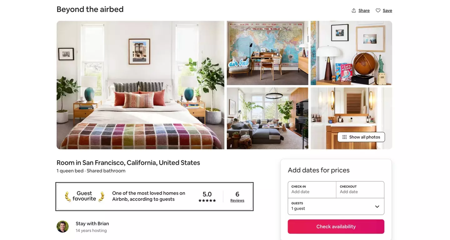 Brian Chesky's house is a bit of an upgrade from the original Airbnb (Airbnb)
