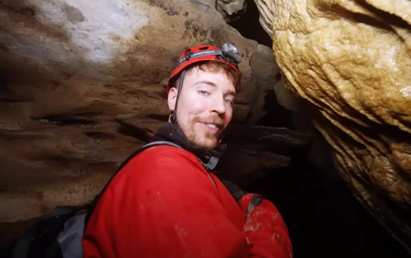 MrBeast filmed himself surviving for a week inside a cave (YouTube/@MrBeast)