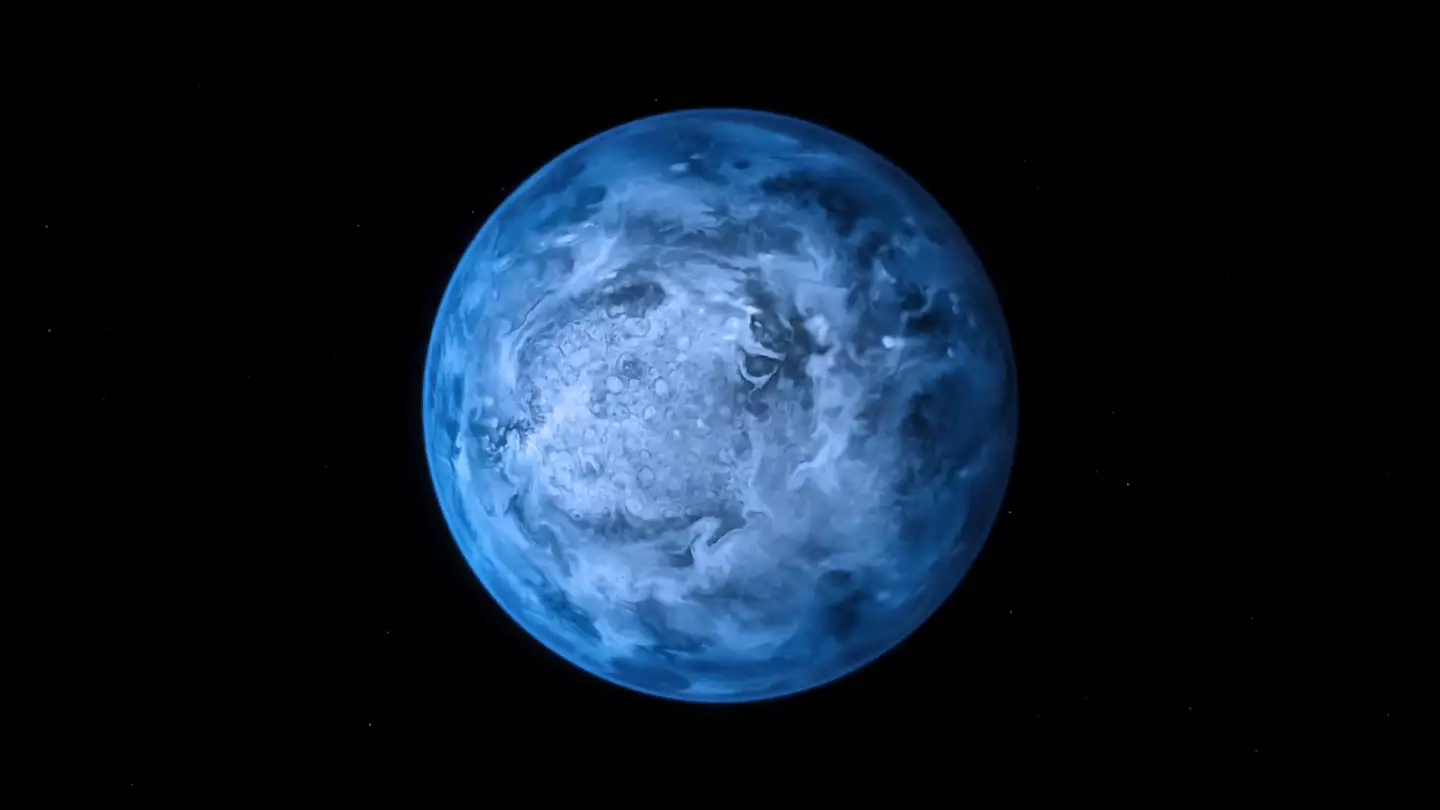 Contrasting temperatures between the 'night' and 'day' sides of HD 189733 b cause 4,300 mph winds to swirl around the planet (YouTube / HubbleWebbESA)