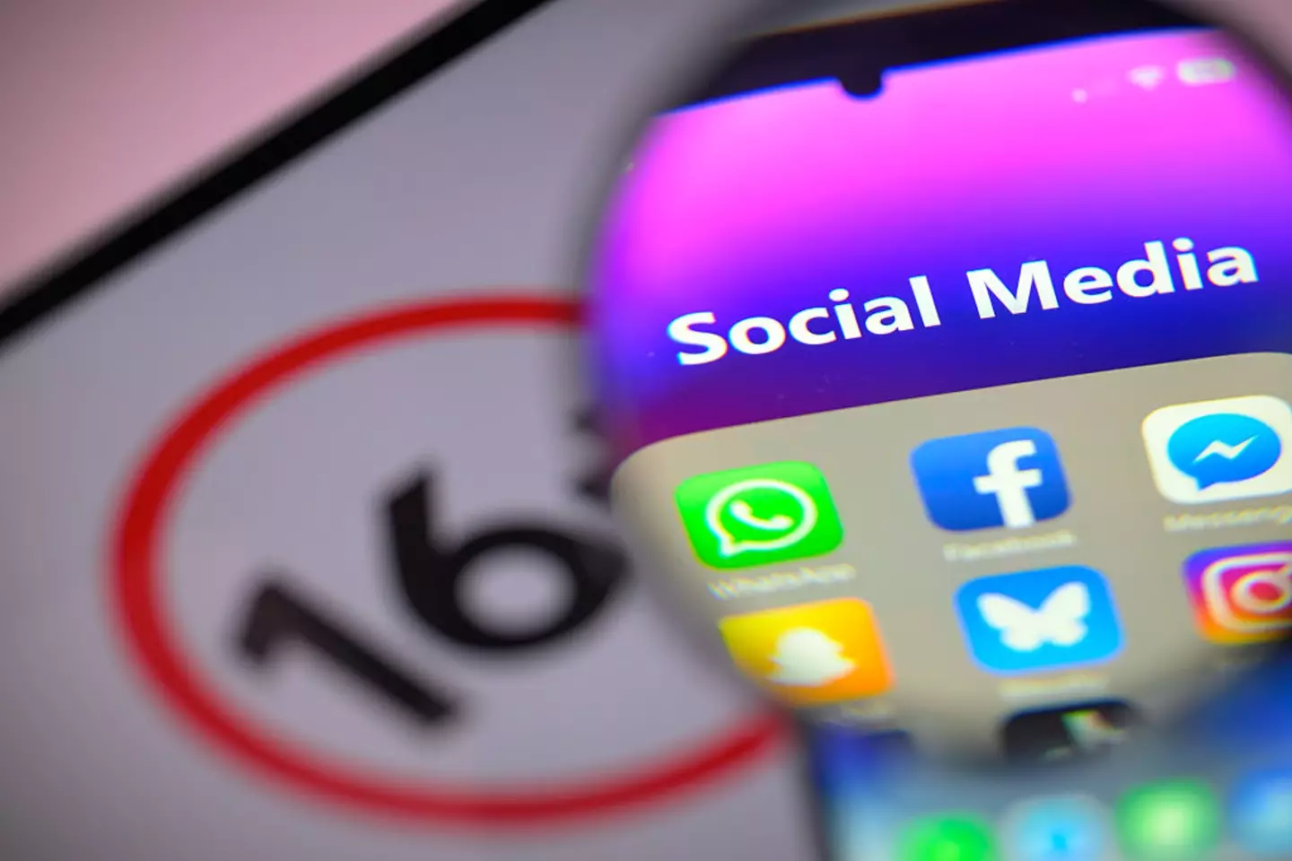 Social media icons are sorted on a mobile phone screen (Getty Images)