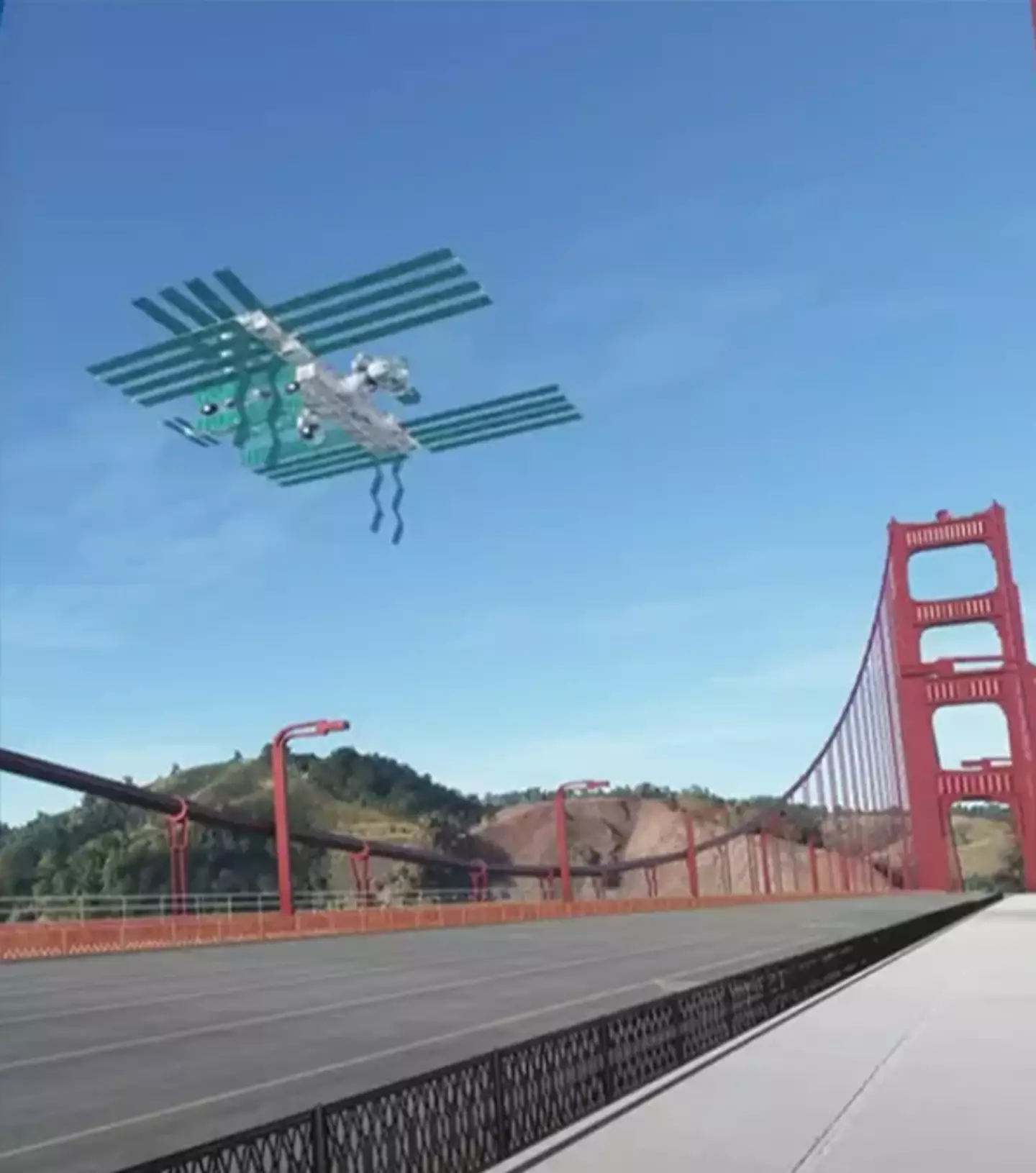 Viewers can see the ISS flying above as if they were standing on the Golden Gate Bridge / airplanemode/YouTube